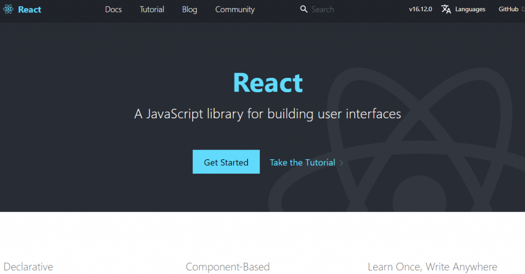 React.jsのHP