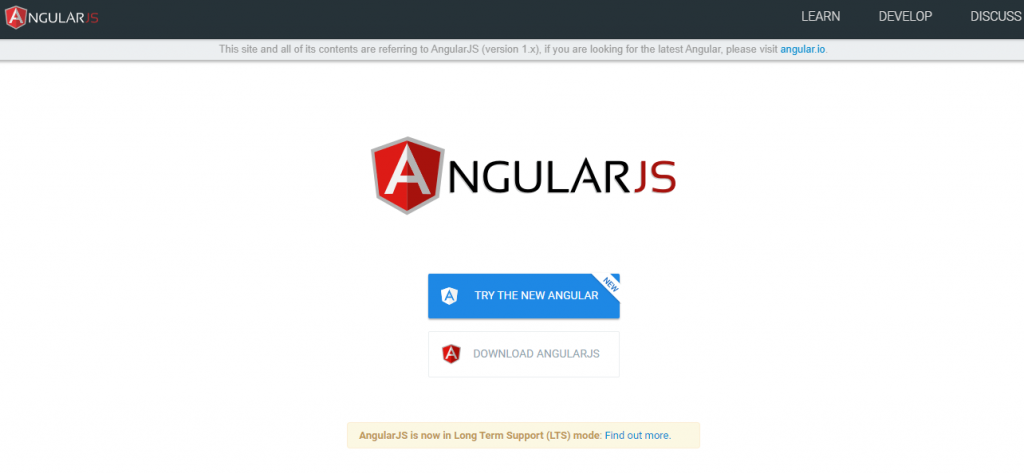 Angular.jsのHP