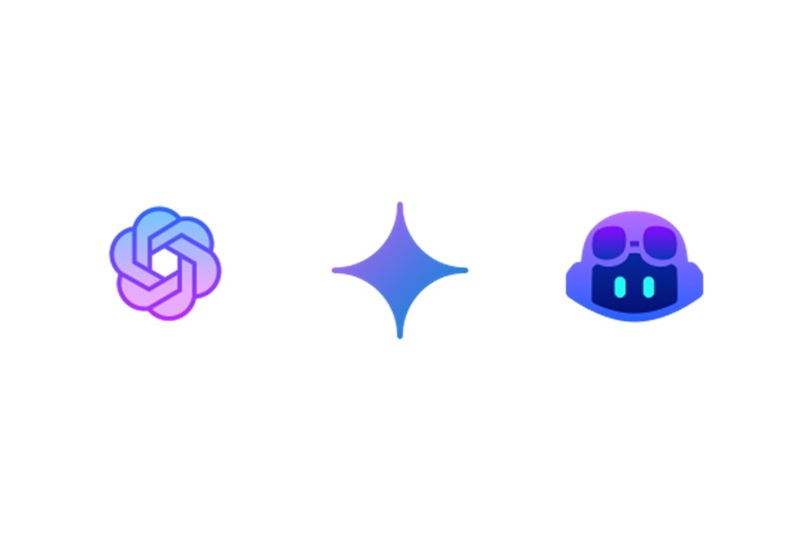 ChatGPT、Gemini、Copilotのアイコン